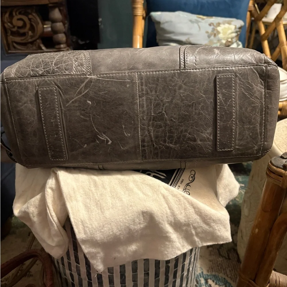 Frye Riviana Large Gray Leather Tote Bag‎